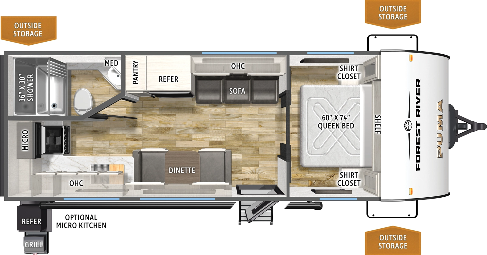 Puma Camping Edition 210RKCE Floorplan